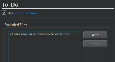 "Excluded Files in To-Do preferences"