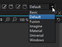 Style menu on the toolbar.