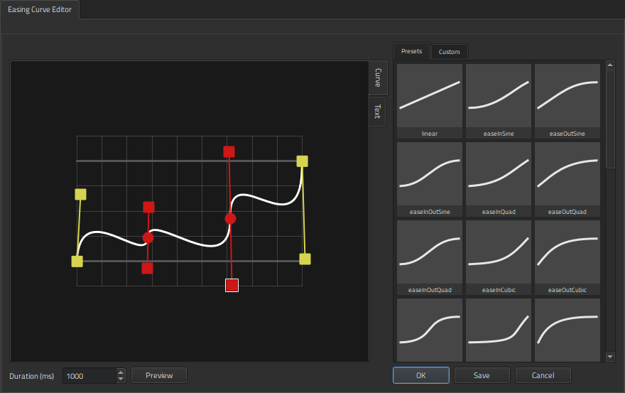 Easing Curve Editor.