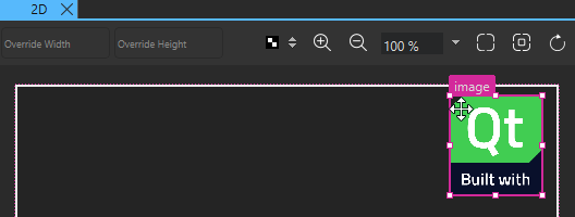 2Dビューでカーソルを移動する。