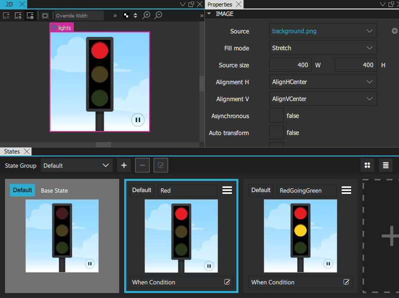 ステートとプロパティのビュー。