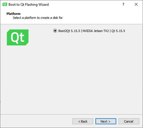 Qtフラッシュウィザードへのブート