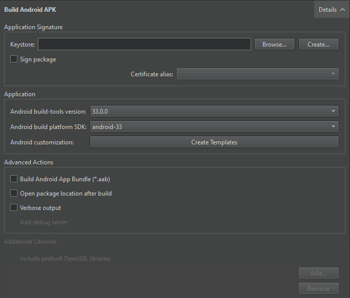 Android APKをビルドする