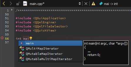 C++コードを完成させるための提案