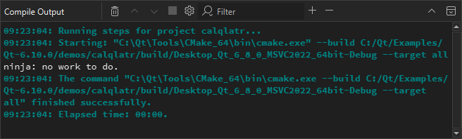 コンパイル出力