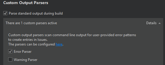 カスタム出力パーサー