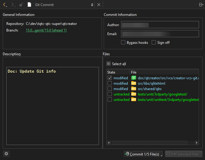 Gitコミットビュー