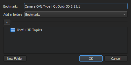ブックマークの追加ダイアログ