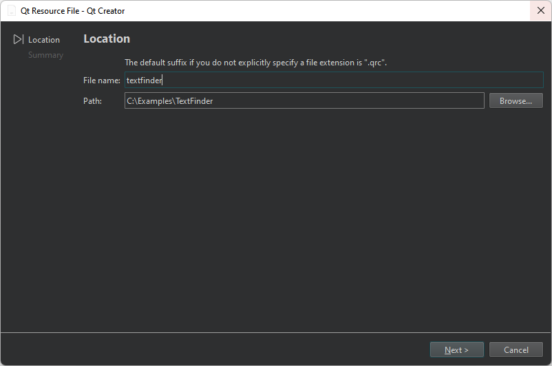 場所ダイアログを選択 場所ダイアログを選択