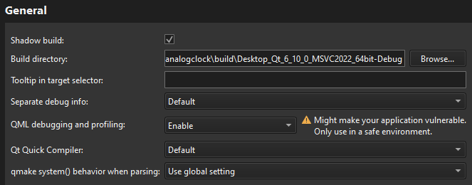 qmake ビルド設定