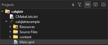 サイドバーのプロジェクト表示