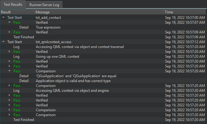 テスト結果出力