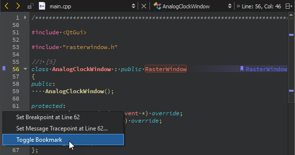 ブックマークの切り替え