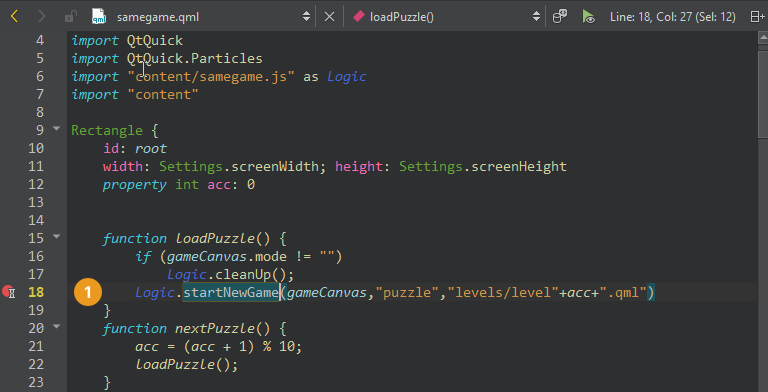 コードエディターのブレークポイント コードエディターのブレークポイント