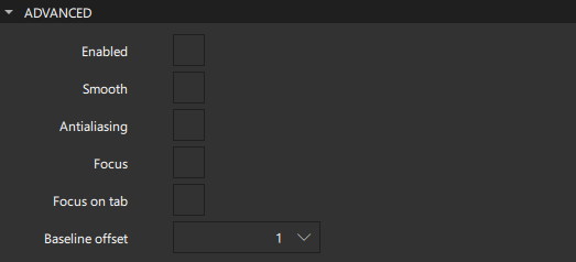 プロパティの詳細セクション。
