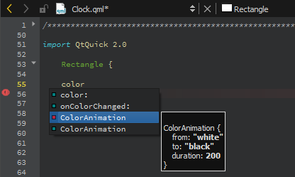 QML 코드 스니펫 QML 코드 스니펫