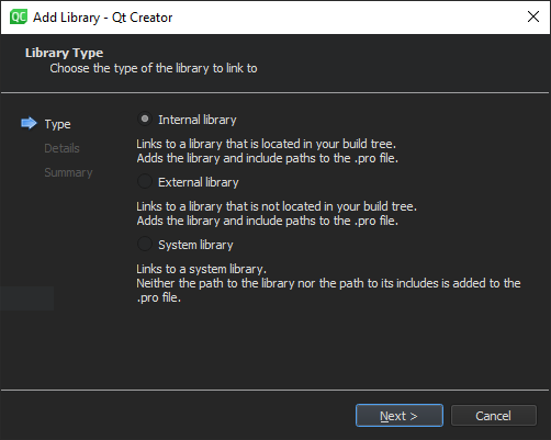 라이브러리 추가 마법사