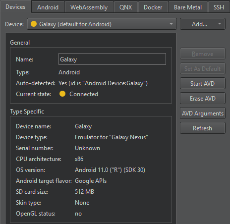 장치 환경설정의 Android 장치 장치 환경설정의 Android 장치