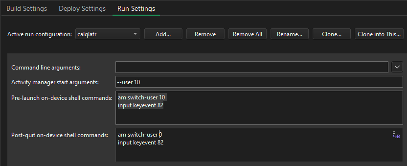 Android 디바이스 설정 실행 Android 디바이스 설정 실행