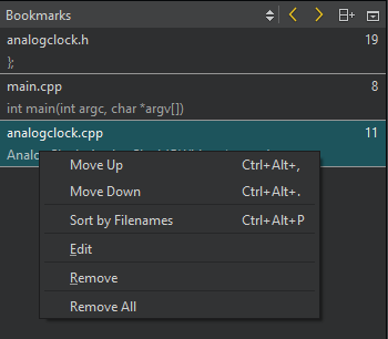 북마크 보기에서 북마크 나열하기