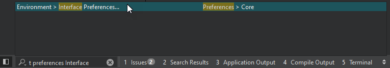 로케이터를 사용하여 환경설정에서 탭 열기
