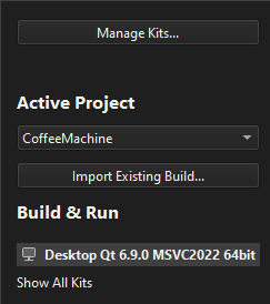 프로젝트 모드의 사이드바