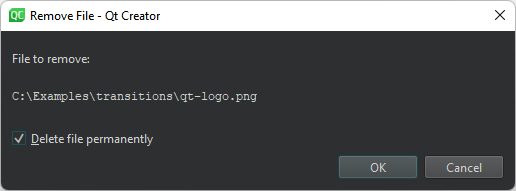 파일 제거 대화 상자