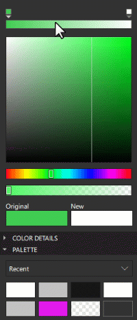 그라데이션 스톱을 추가하고 제거하는 방법을 보여주는 애니메이션입니다.