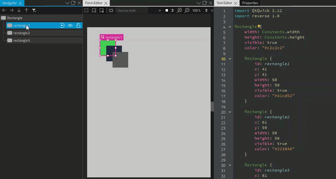 내비게이터에서 컴포넌트 순서 바꾸기.