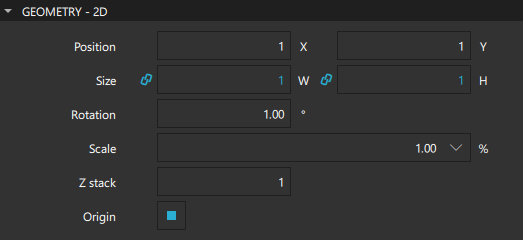 2D 지오메트리 속성.