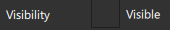 未选择可见性属性，也未突出显示。