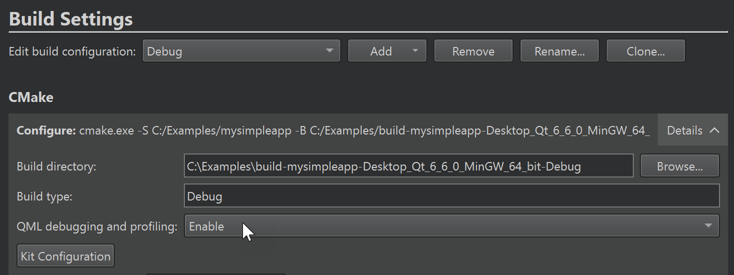CMake 项目的构建设置