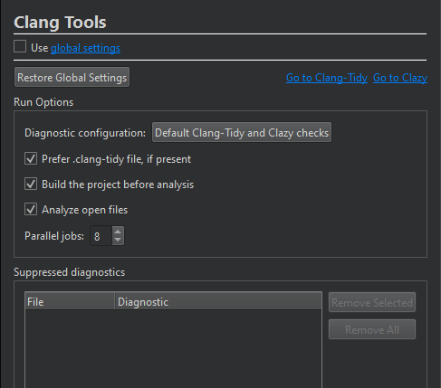 Clang 工具自定义设置