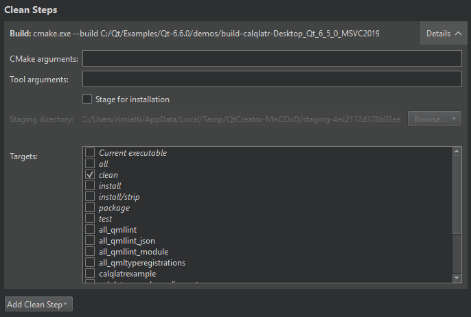 CMake 清理步骤