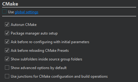 项目的 CMake 设置