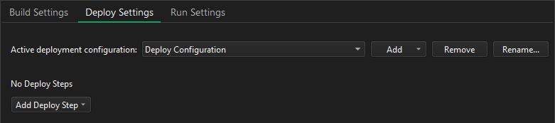 在项目模式下部署设置 在项目模式下部署设置