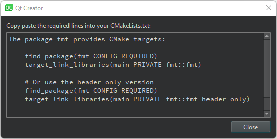 CMake 代码对话框