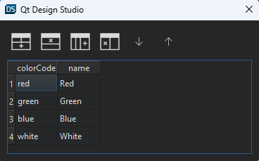列表模型编辑器中的列表视图