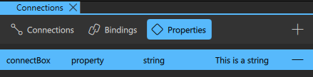 "Connections View Properties tab"