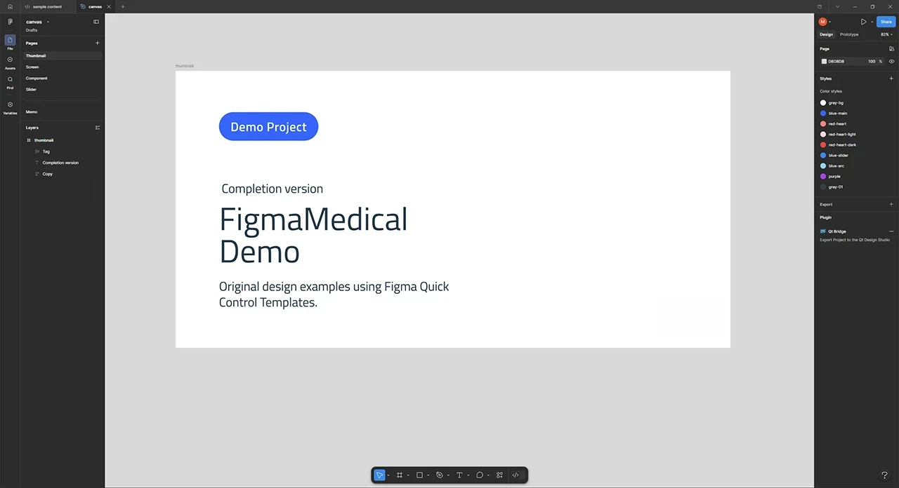 Figma canvas with a top-level frame selected, highlighted by a blue selection border