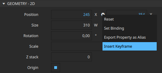 Set the keyframe for qtLogo Position Y.