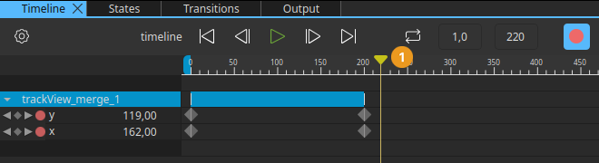 Move the playhead 20 frames in the Timeline view.