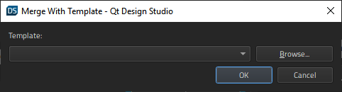 "Merge with Template dialog"