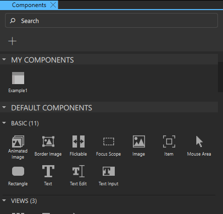 "Preset components in Components"