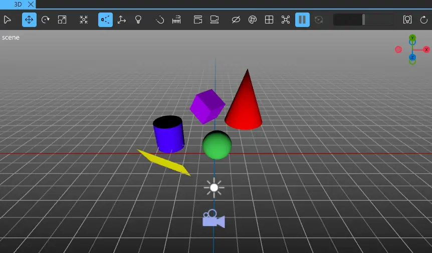 "Various 3D models in the 3D view"