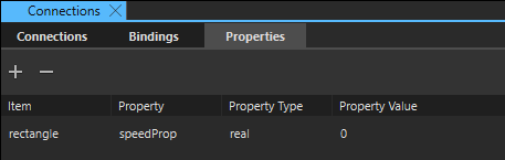 "The Properties tab in the Connections view"