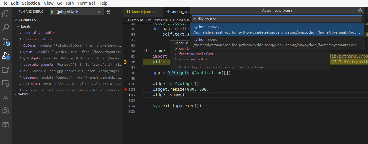 find process vscode