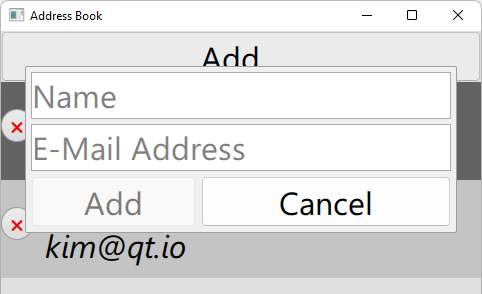 {QuickAddressBookアプリケーション}。 {QuickAddressBookアプリケーション}。