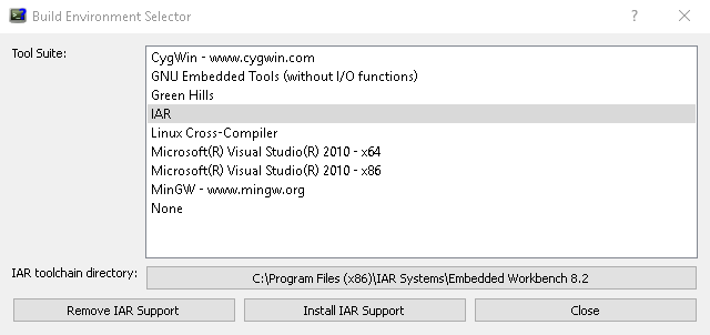 Build Environment Selection